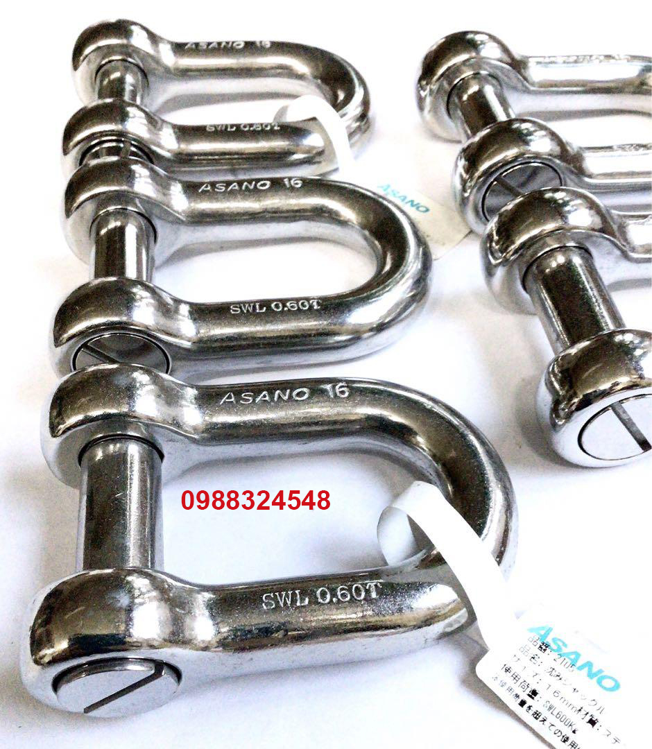 Ma ní inox 600kg Asano AK2105 / AK2105 Asano Stainless Steel Shackle