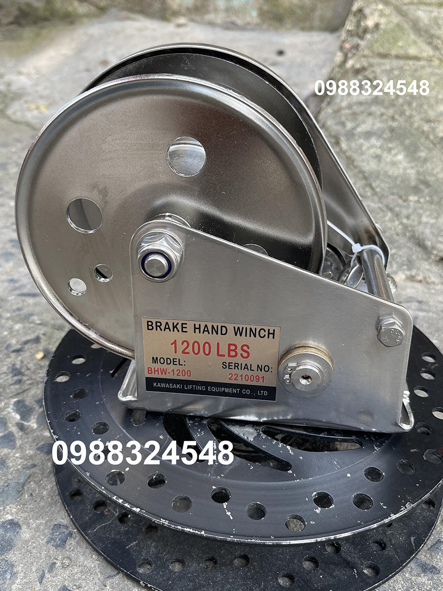 Tời quay tay inox 1200lbs Kawasaki BHW-1200