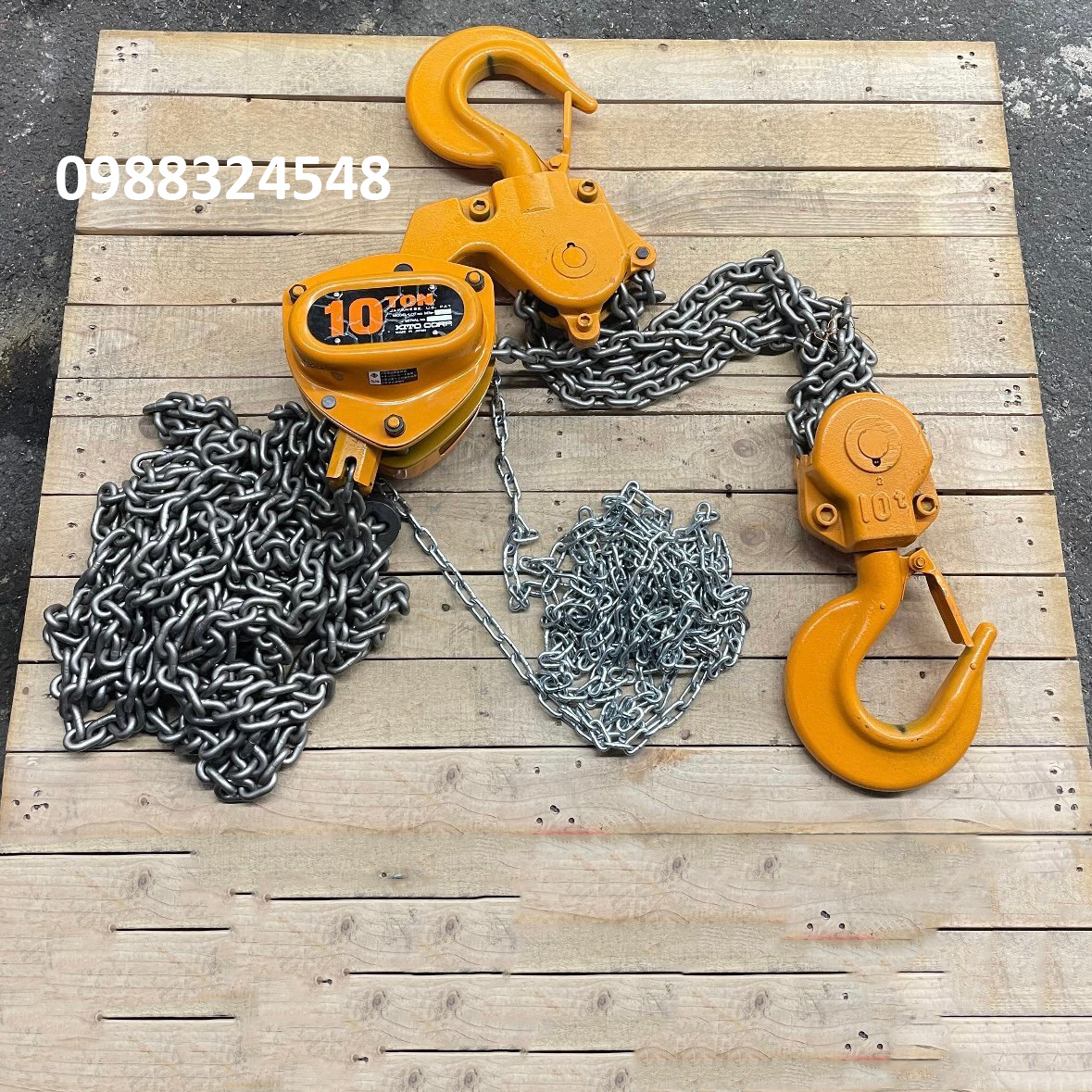 Pa lăng kéo tay Kito 10 tấn 4 mét CB100