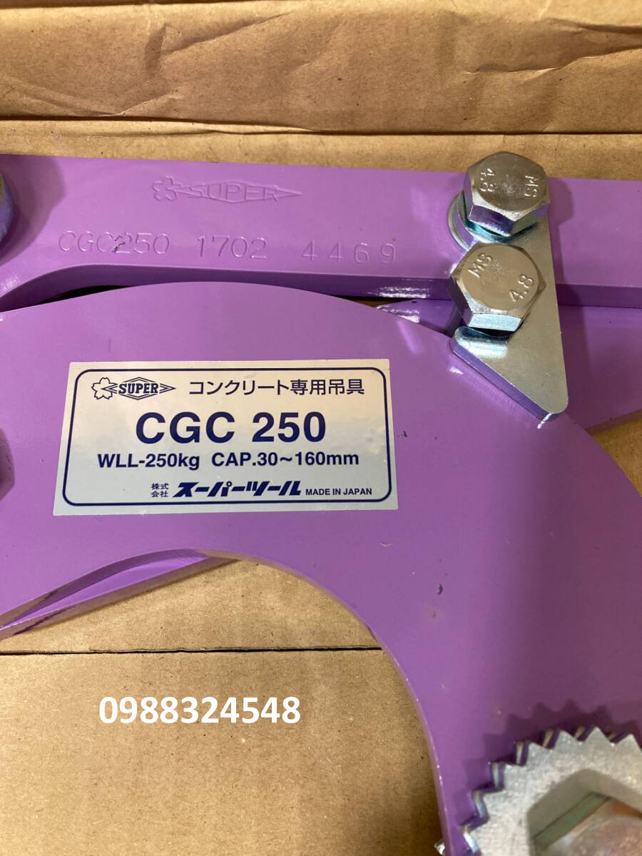 Kẹp bê tông 250Kgs Supertool CGC250 / CGC250 Supertool LIFTING CLAMP for Concrete material (Cam Type)