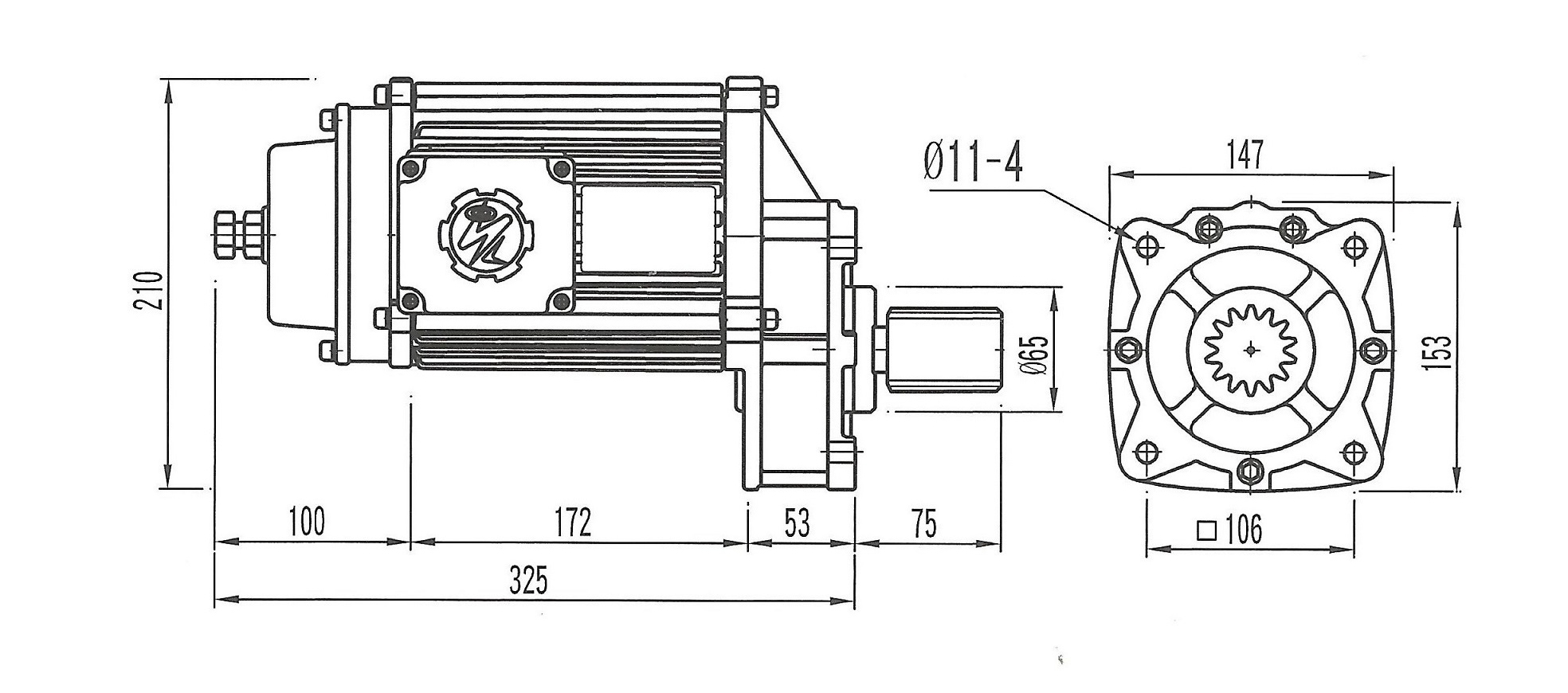 Motor dầm biên ITS 0.4kw CH-L-050 / 0.4KW ITS Geared Motor CH-L-050