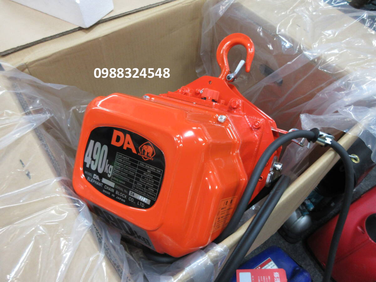 Pa lăng điện xích Elephant DA-049, 490kg x 12 mét