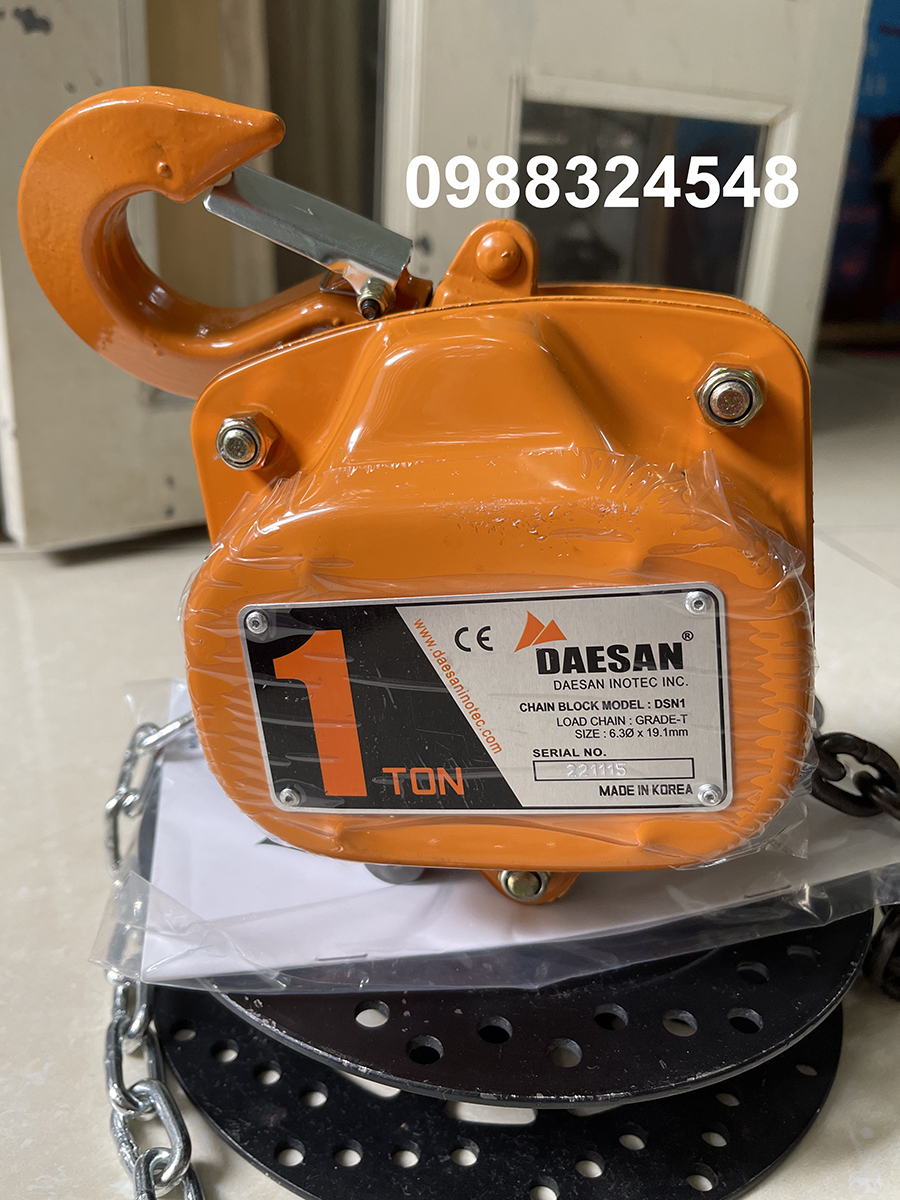 Pa lăng kéo tay Daesan 1 tấn DSN1