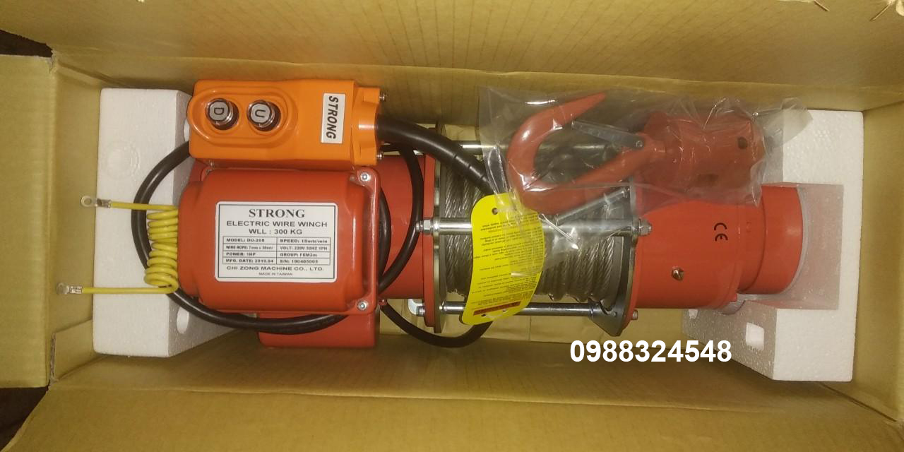 Tời cáp điện 300kg Strong DU-205<