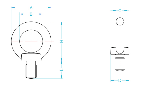 Bulong mắt Daichang EBEA / EBEA Daichang Alloy Steel Eye Bolt