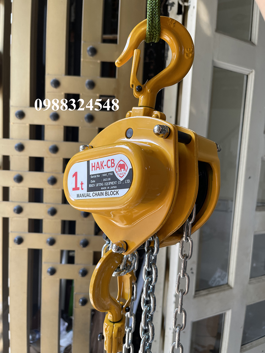 Pa lăng kéo tay Riken 1 tấn HAK-CB/ 1 ton HAK-CB Riken Manual Chain Hoist