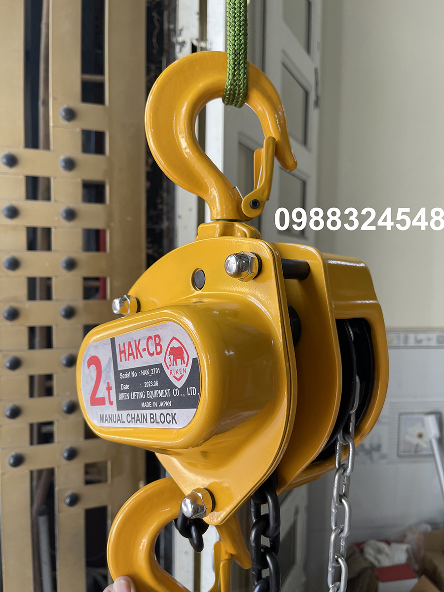 Pa lăng kéo tay Riken 2 tấn HAK-CB/ 2 ton HAK-CB Riken Manual Chain Hoist