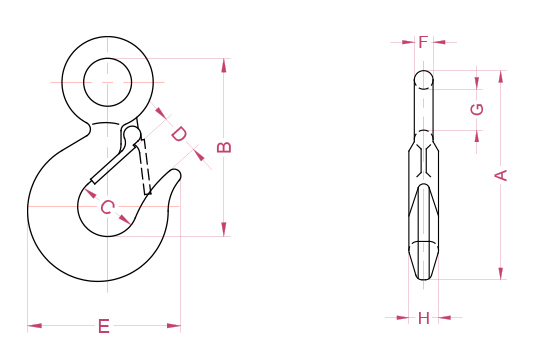 Móc cẩu Daichang HKEA / Daichang HKEA_Alloy steel eye hook