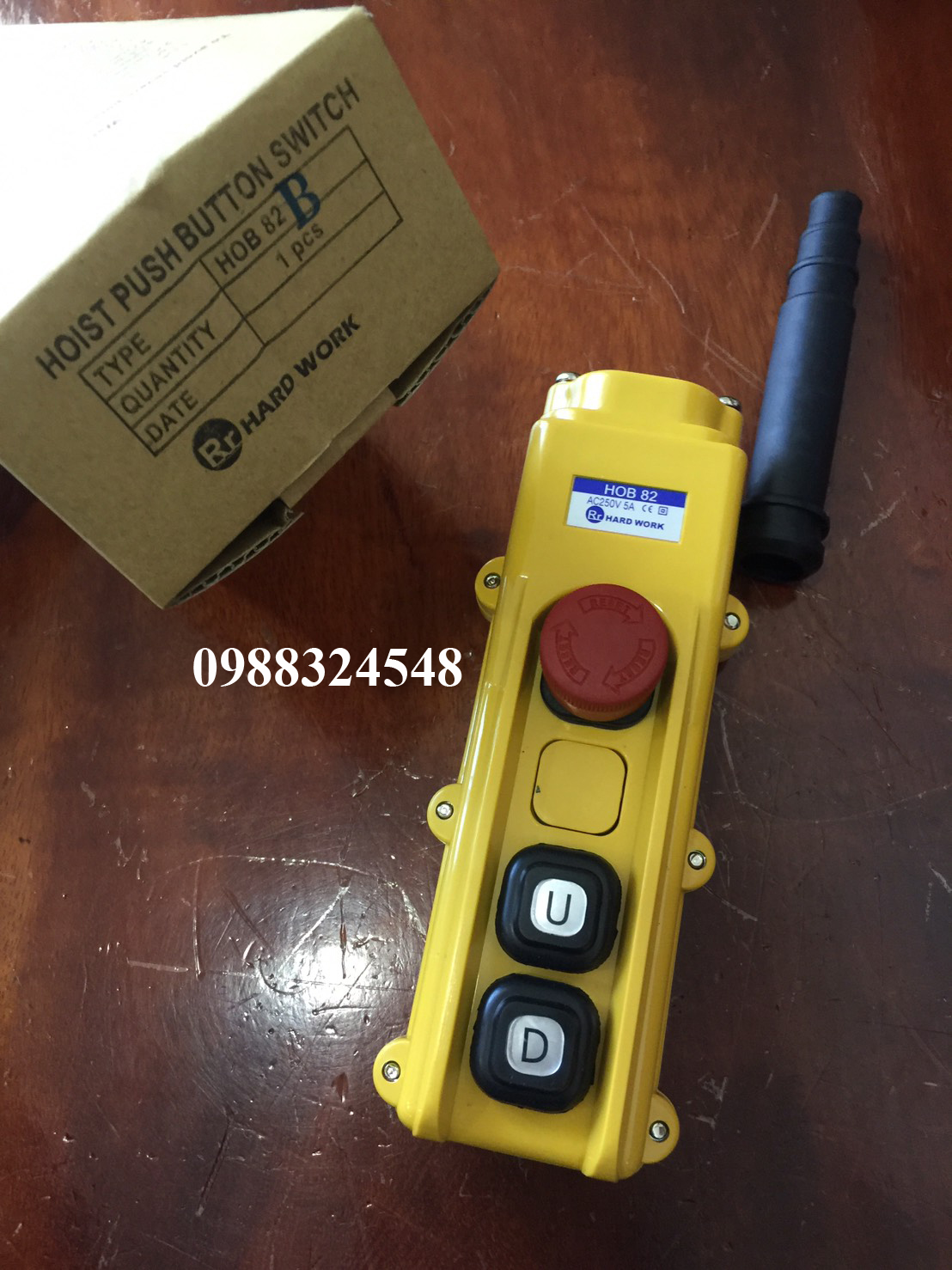 Tay điều khiển cầu trục Hard Work HOB82-B/ HOB82-B Hard Work Pendant Push Button