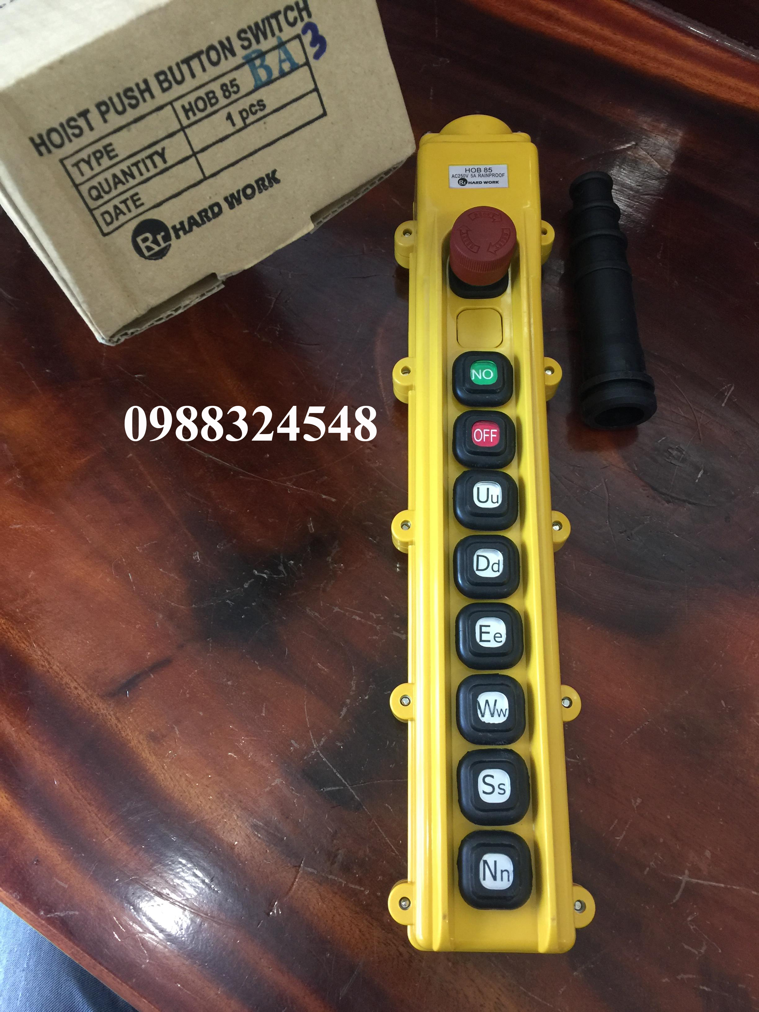 Tay điều khiển cầu trục Hard Work HOB85-BA3/ HOB85-BA3 Hard Work Pendant Push Button