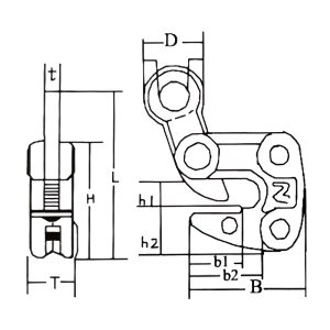 Kẹp tôn ngang 3 tấn Kawasaki HLC-3/ 3 ton HLC-3 Kawasaki Horizontal Lifting Clamp
