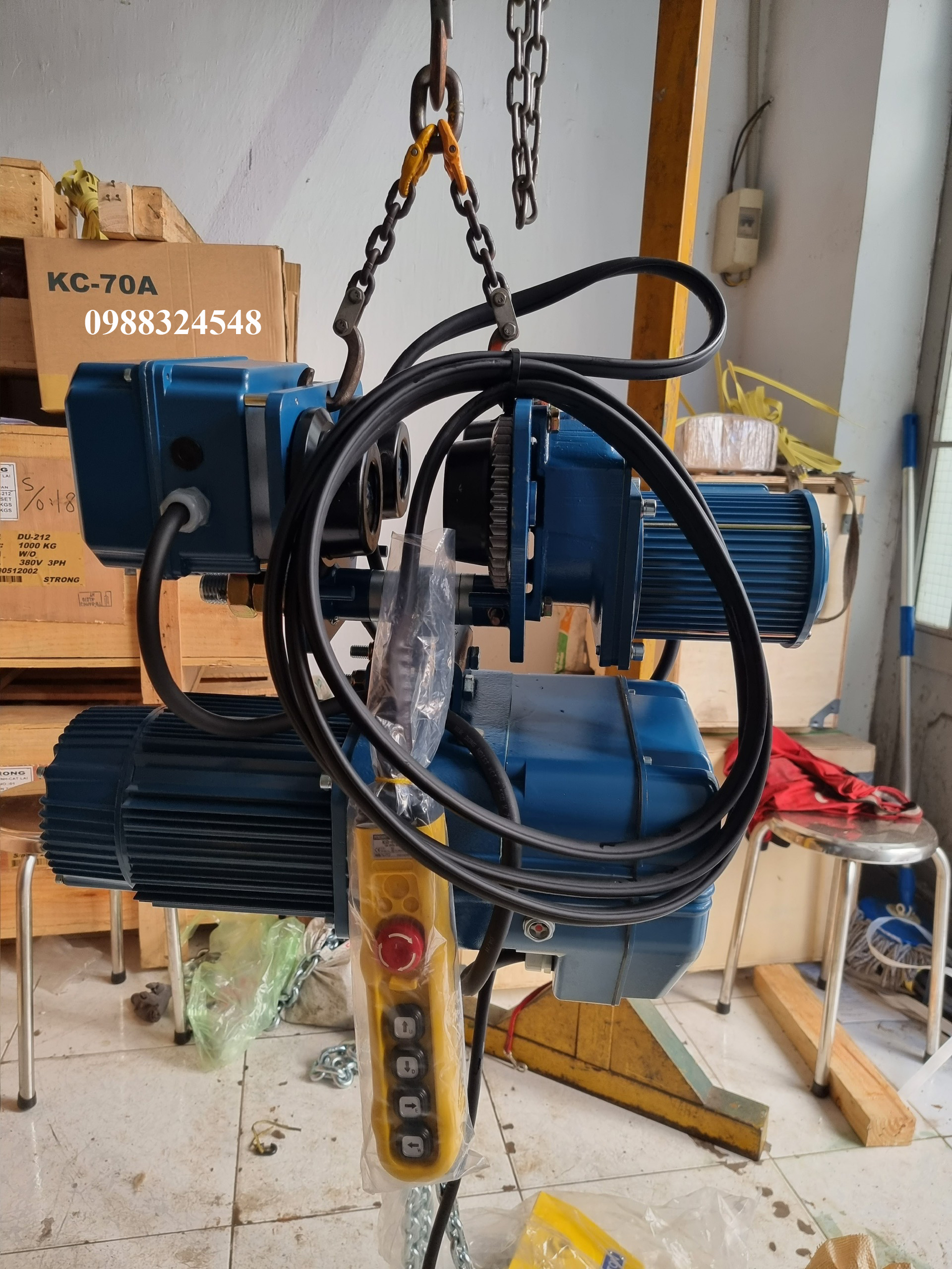 Pa lăng điện xích Kukdong 2 tấn KD-1M / KD-1M Kukdong Electric Chain Hoist