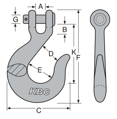 Móc cẩu KBC KP-1329/ KBC KP-1329 Clevis Sling Hook