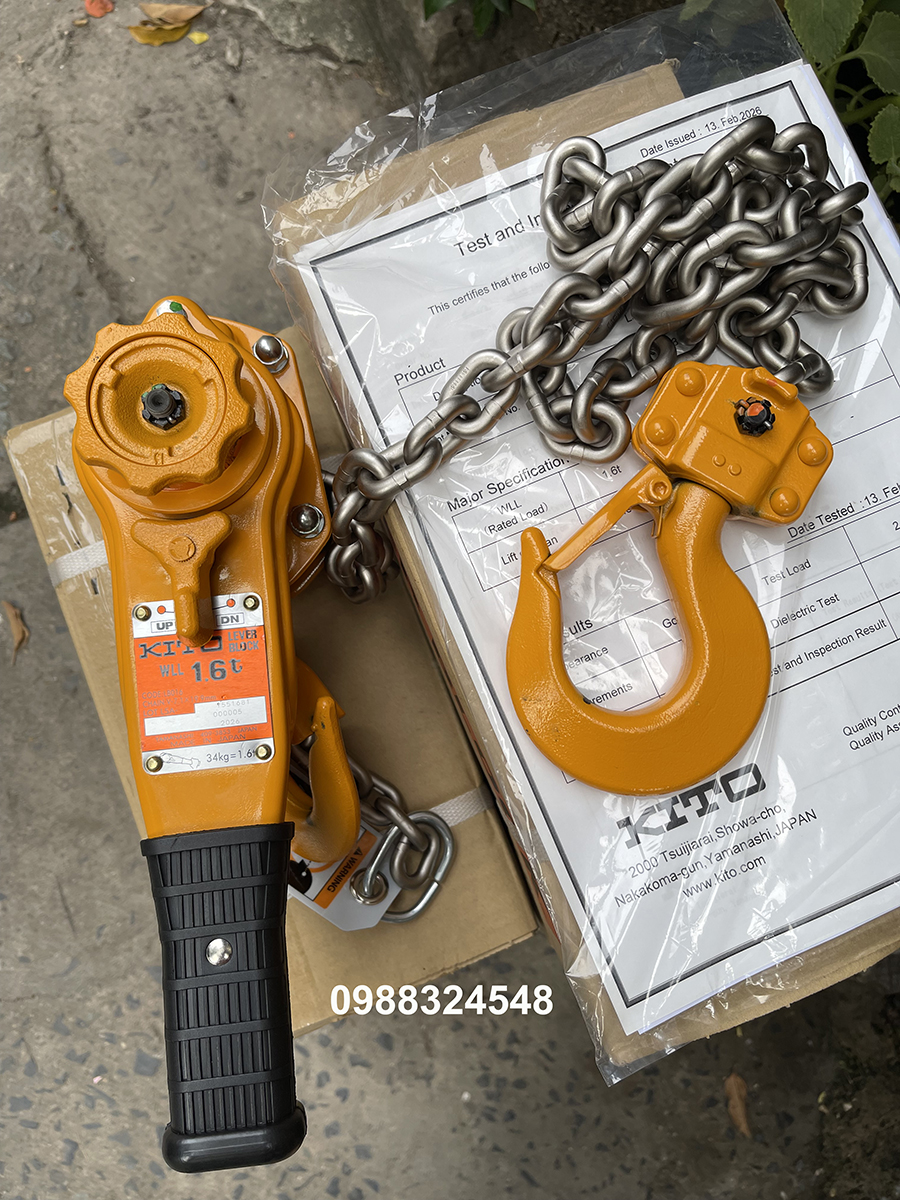 Pa lăng lắc tay Kito 1.6 tấn LB016 / LB016 Kito Lever Hoist