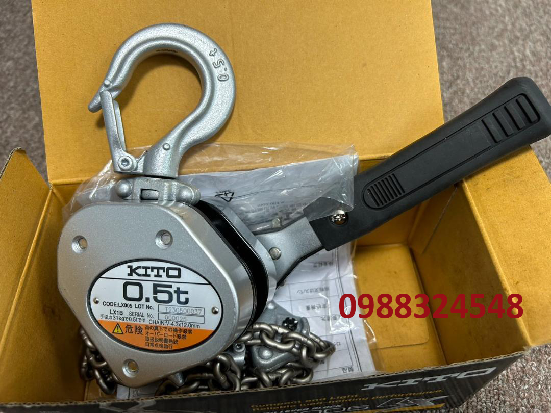 Pa lăng lắc tay Kito 500kg LX005