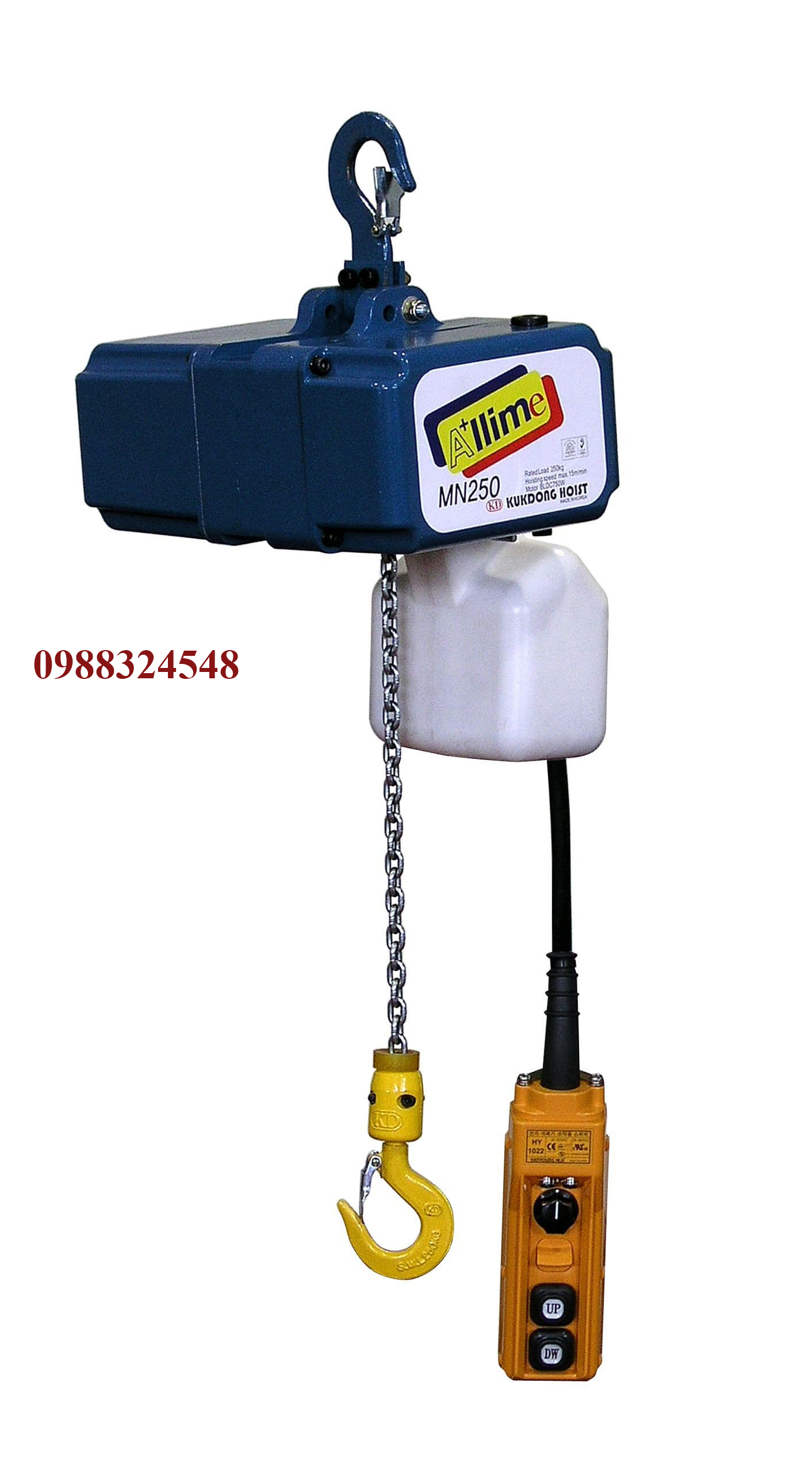 Pa lăng điện xích Kukdong 250kg MN-250