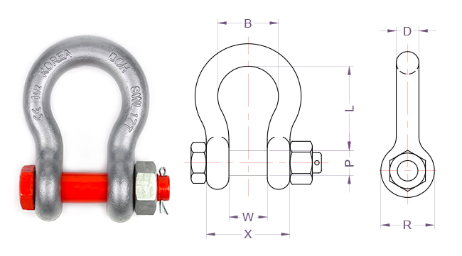 Ma ní DCH 35 tấn SHBB-011/ SHBB-011 Forged Shackles
