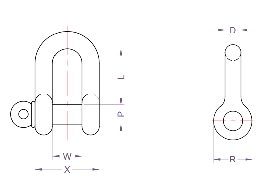 Ma ní U Daichang SHSC/ SHSC Screw Pin Type Shackles