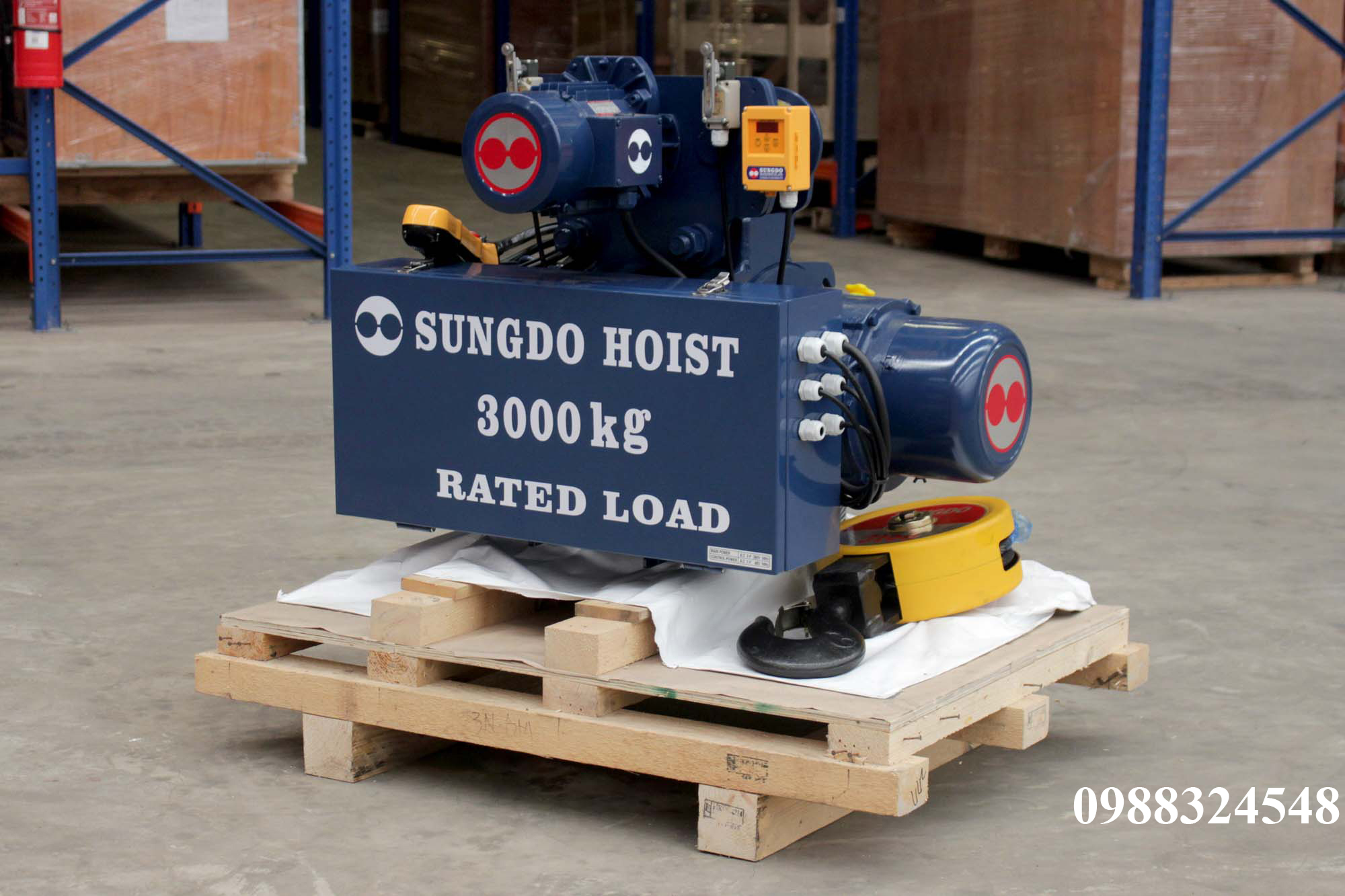 Pa lăng cáp điện Sungdo dầm đơn 3 tấn SM3-H12-MH / 3 ton Sungdo Mono Rail Wire Rope Hoist