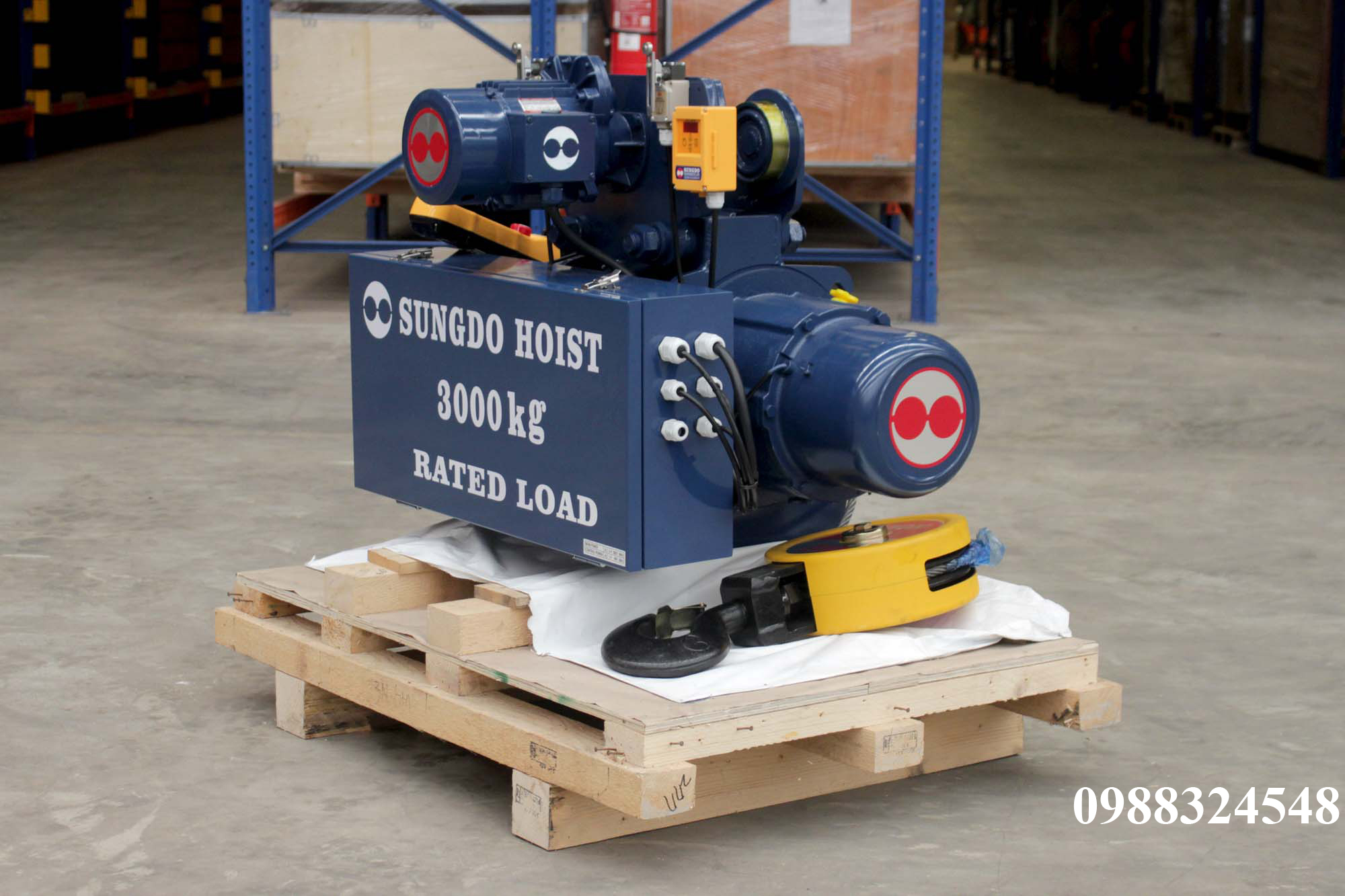 Pa lăng cáp điện Sungdo dầm đơn 3 tấn SM3-H12-MH / 3 ton Sungdo Mono Rail Wire Rope Hoist