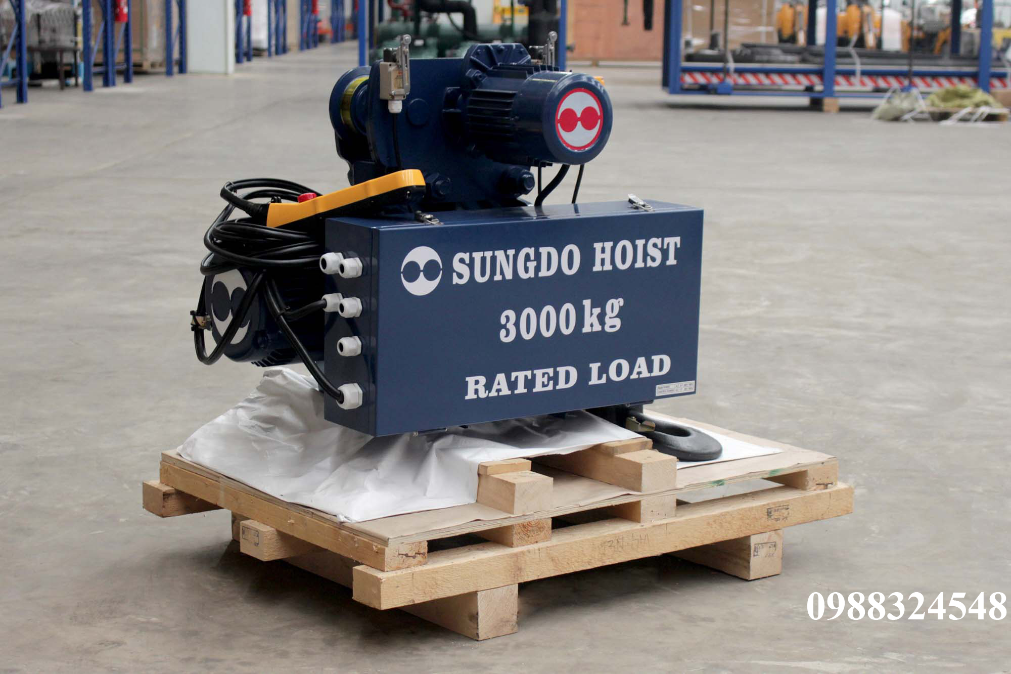 Pa lăng cáp điện Sungdo dầm đơn 3 tấn SM3-H12-MH / 3 ton Sungdo Mono Rail Wire Rope Hoist