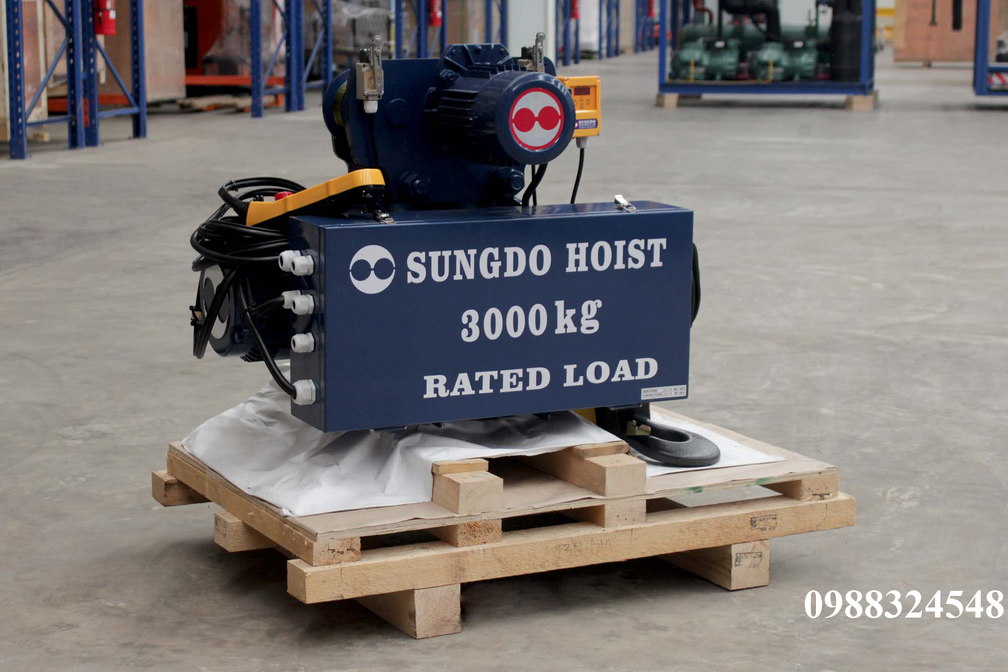 Pa lăng cáp điện Sungdo dầm đơn 3 tấn SM3-H12-MH / 3 ton Sungdo Mono Rail Wire Rope Hoist