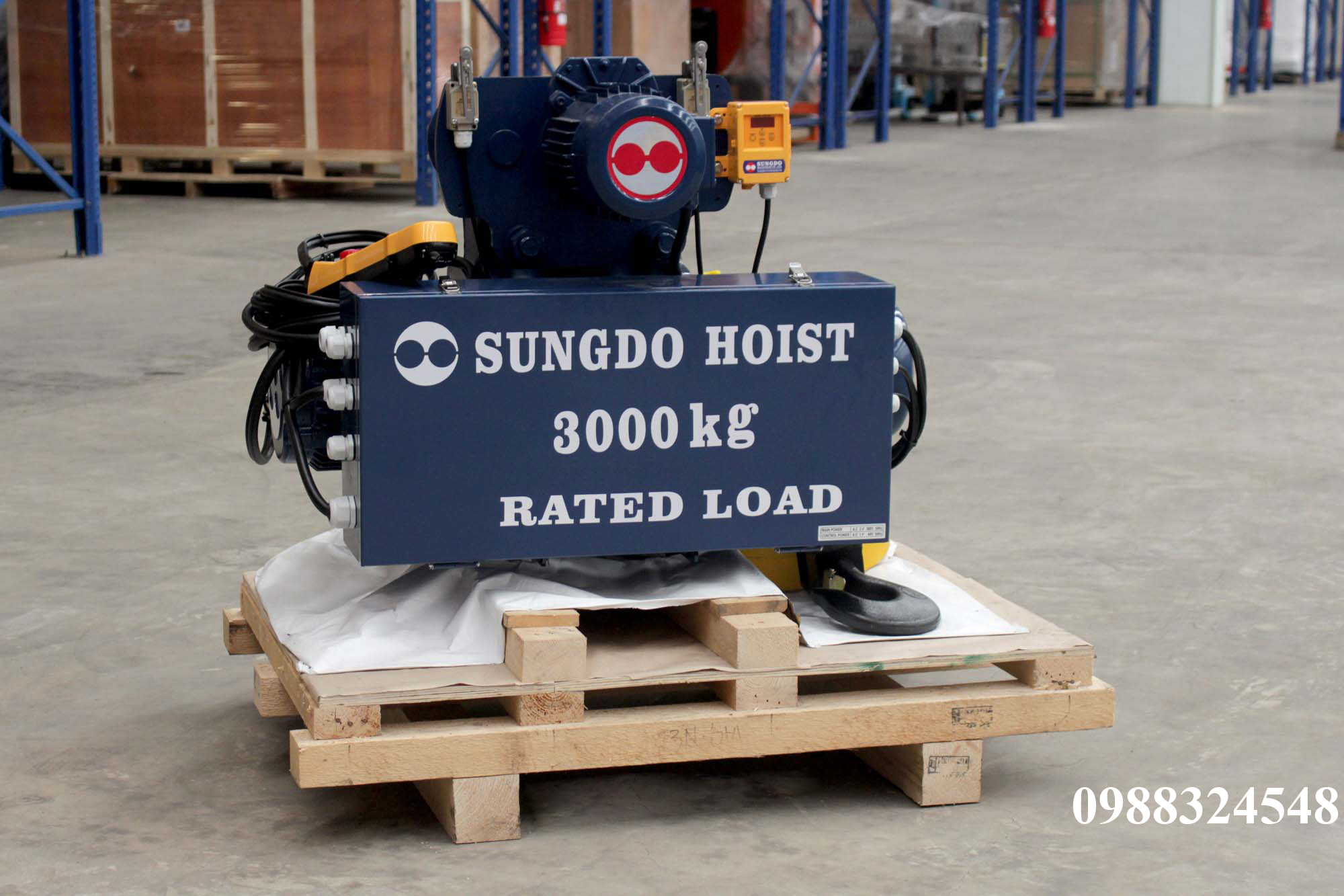 Pa lăng cáp điện Sungdo dầm đơn 3 tấn SM3-H12-MH / 3 ton Sungdo Mono Rail Wire Rope Hoist