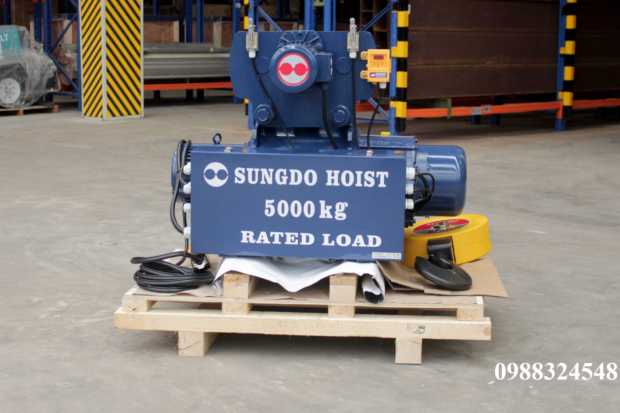 Pa lăng cáp điện Sungdo dầm đơn 5 tấn SM5-H12-MH / 5 ton Sungdo Mono Rail Wire Rope Hoist