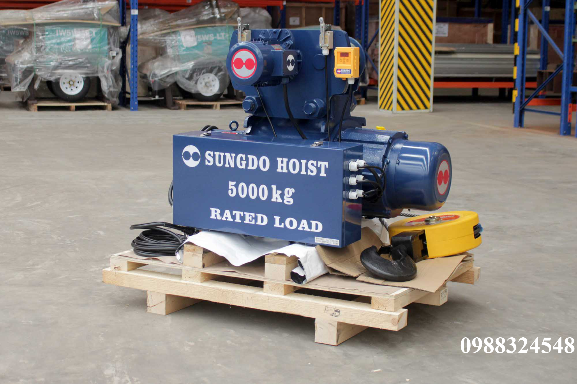 Pa lăng cáp điện Sungdo dầm đơn 5 tấn SM5-H12-MH / 5 ton Sungdo Mono Rail Wire Rope Hoist