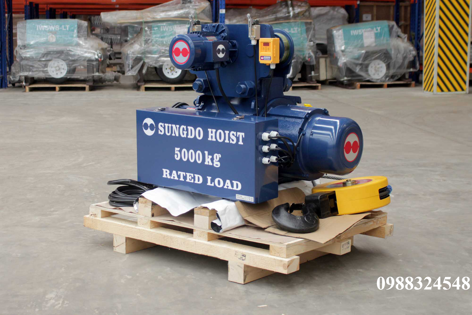 Pa lăng cáp điện Sungdo dầm đơn 5 tấn SM5-H12-MH / 5 ton Sungdo Mono Rail Wire Rope Hoist