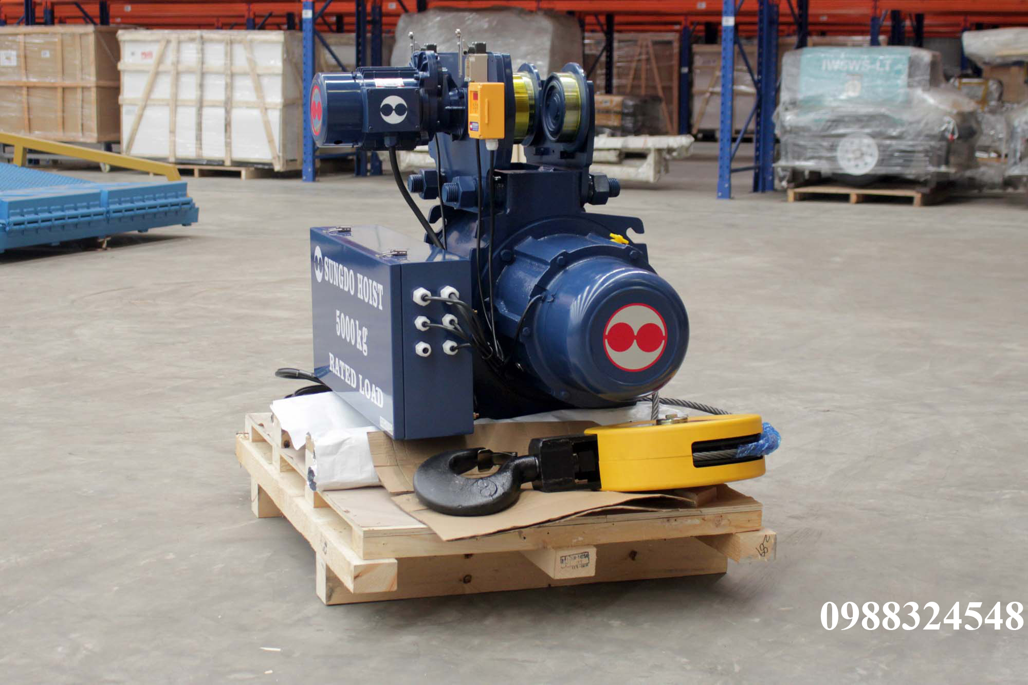 Pa lăng cáp điện Sungdo dầm đơn 5 tấn SM5-H12-MH / 5 ton Sungdo Mono Rail Wire Rope Hoist