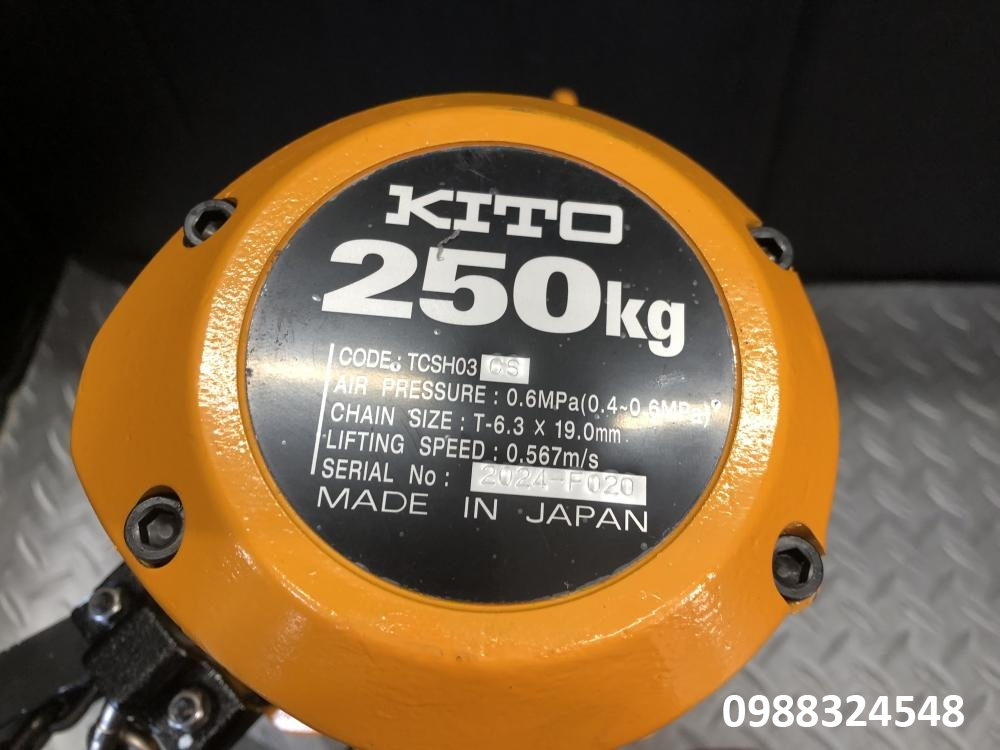 Pa lăng khí nén Kito 250kg TCSH03CS / TCSH03CS Kito Air Chain Hoist