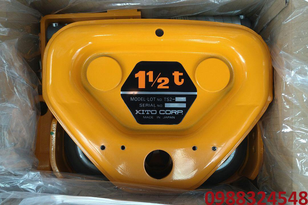 Con chạy đẩy tay Kito 1.5 tấn TSP-015