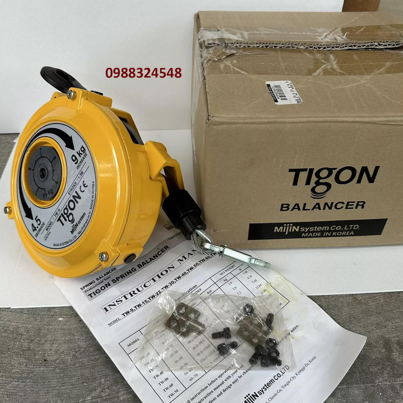 Pa lăng cân bằng Tigon TW-9 / TW-9 Tigon Spring Balancer