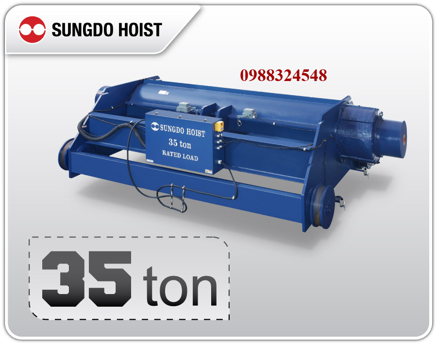 Pa lăng cáp điện Sungdo dầm đôi 35 tấn SD35-H12-MH