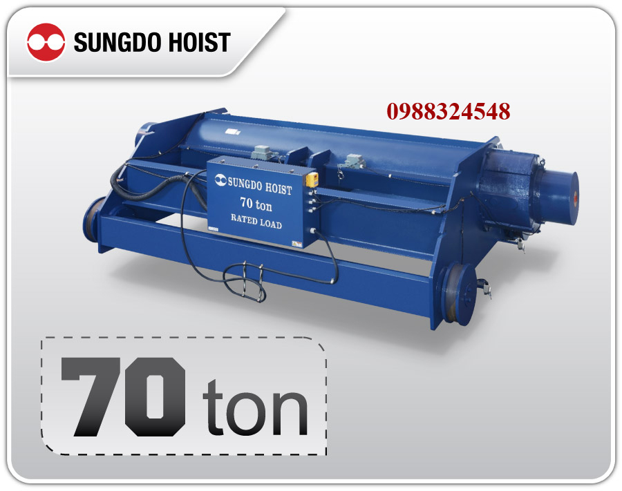 Pa lăng cáp điện Sungdo dầm đôi 70 tấn SD70-H12-MH