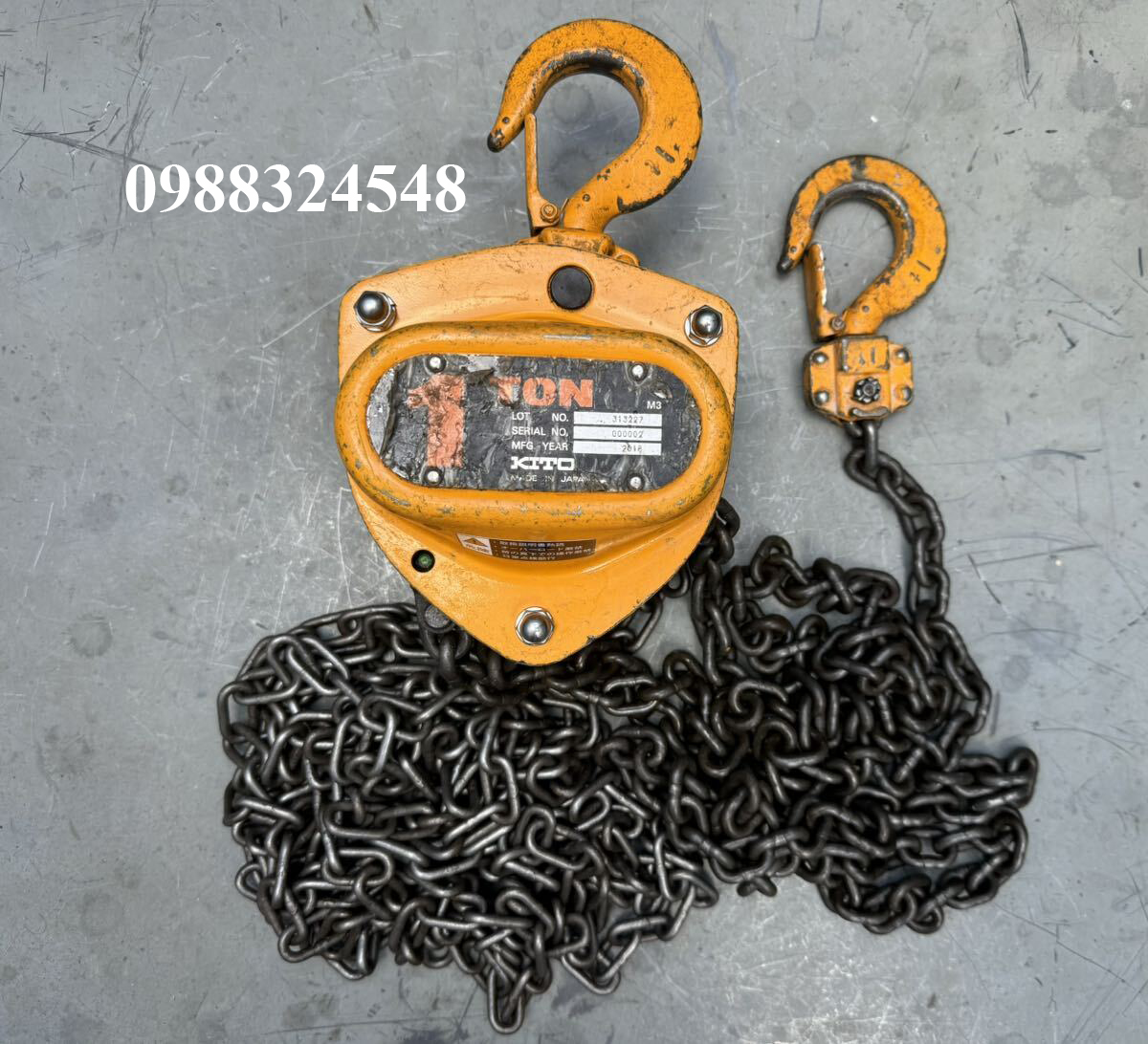 Cho thuê pa lăng kéo tay 1 tấn